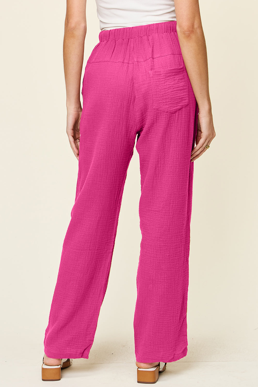 Drawstring Straight Pants
