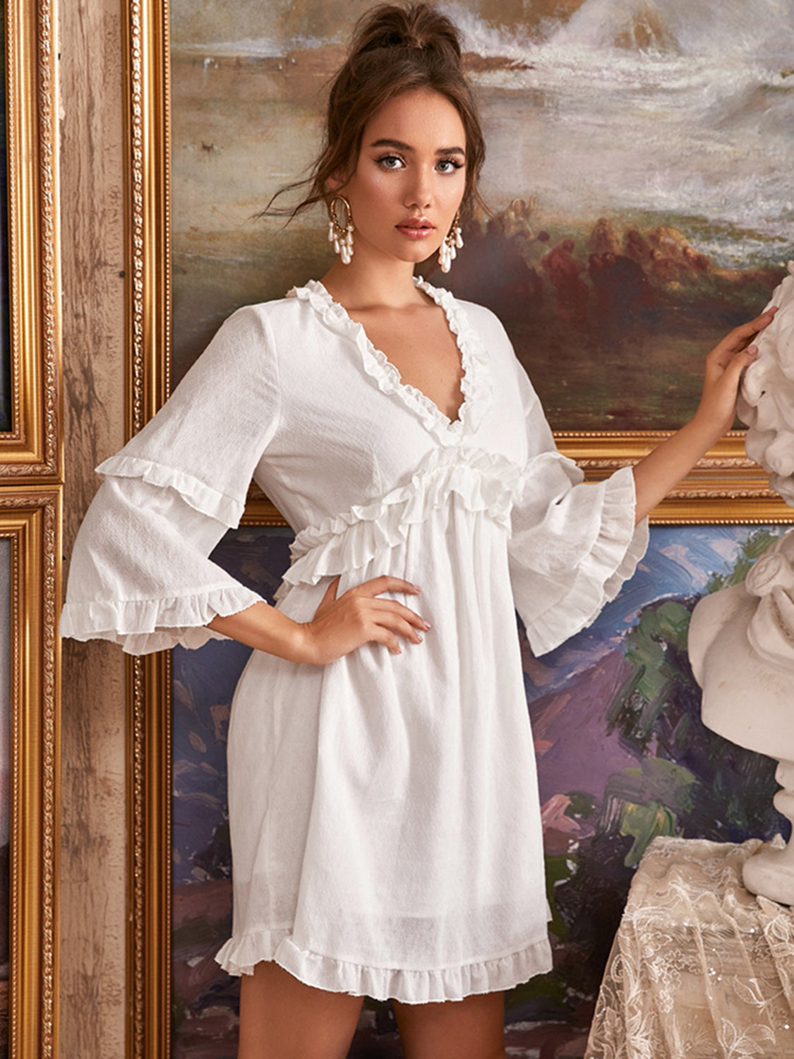 Ruffled Mini Dress