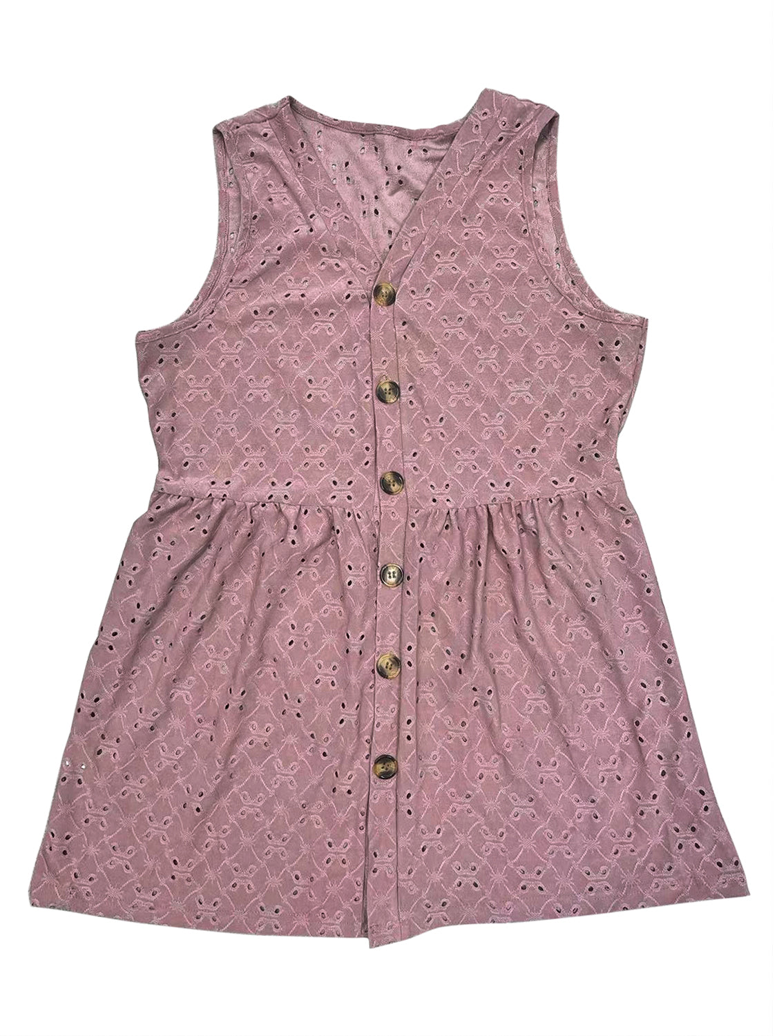 Button Up V-Neck Tank