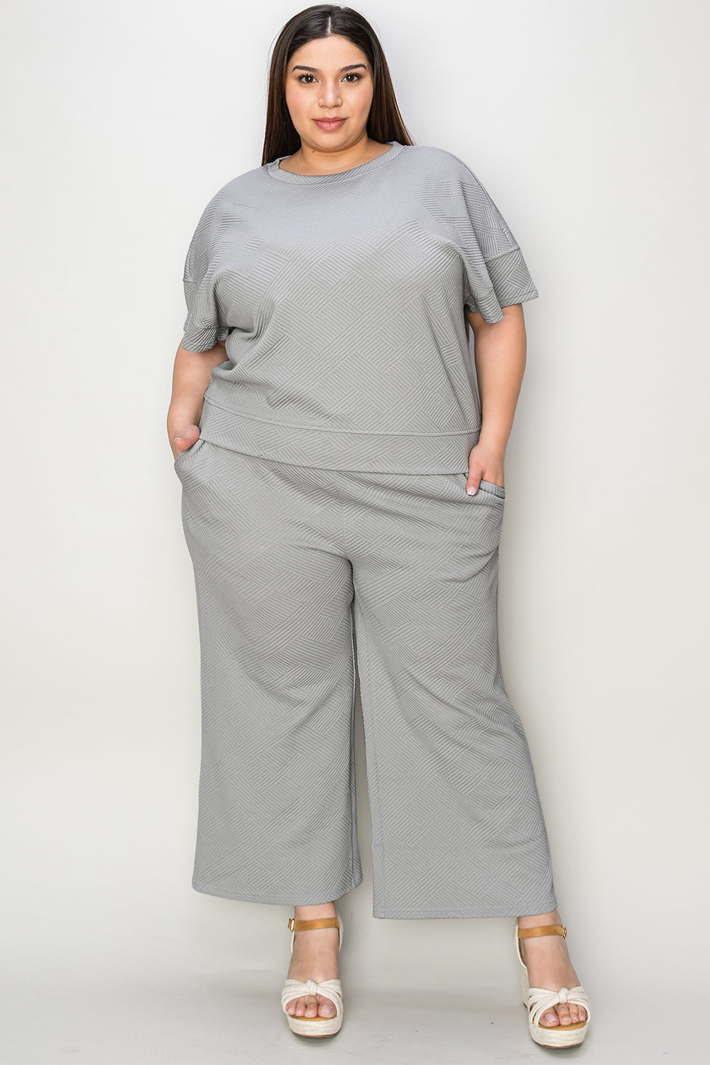 Short Sleeve Top and Pants Set