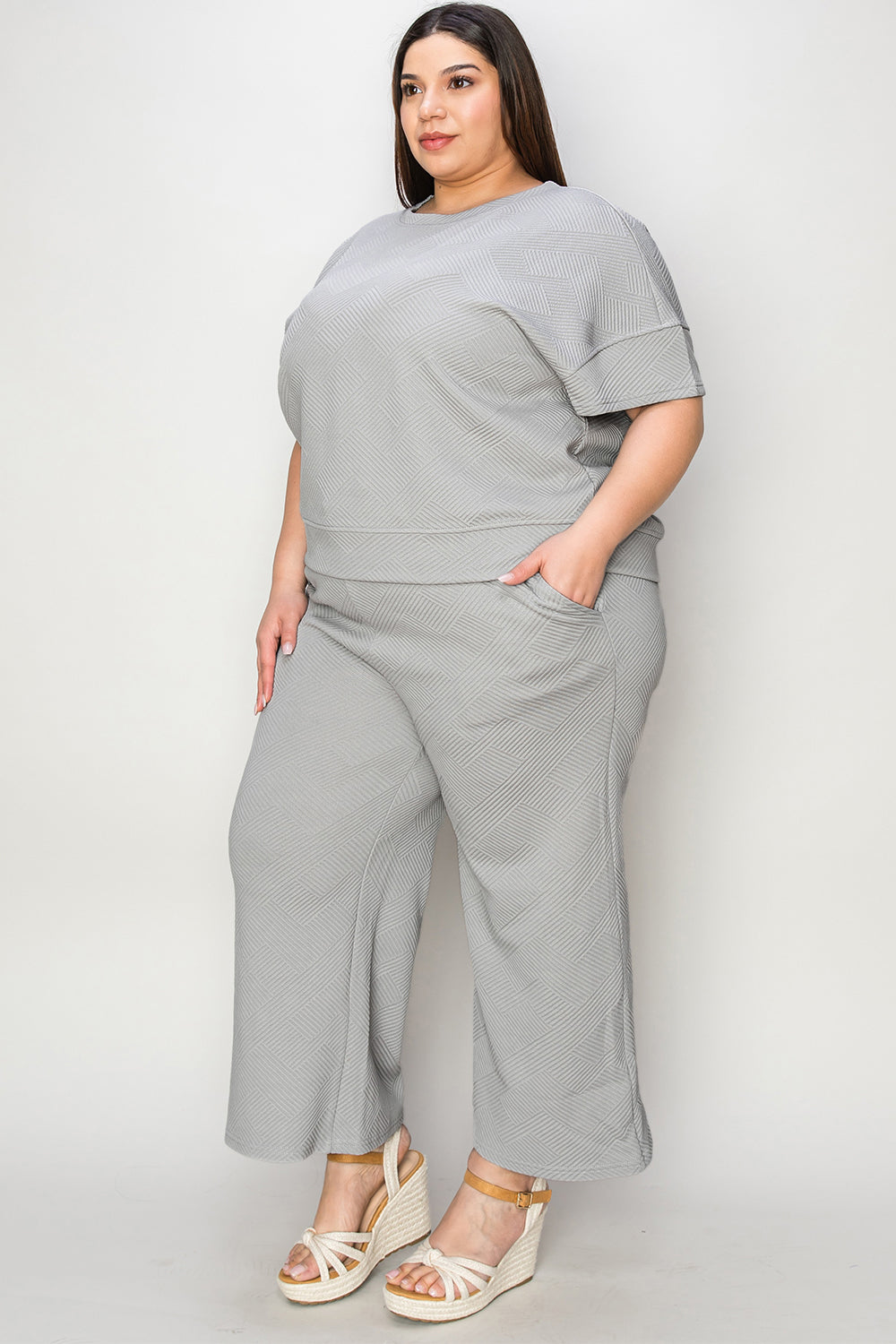Short Sleeve Top and Pants Set