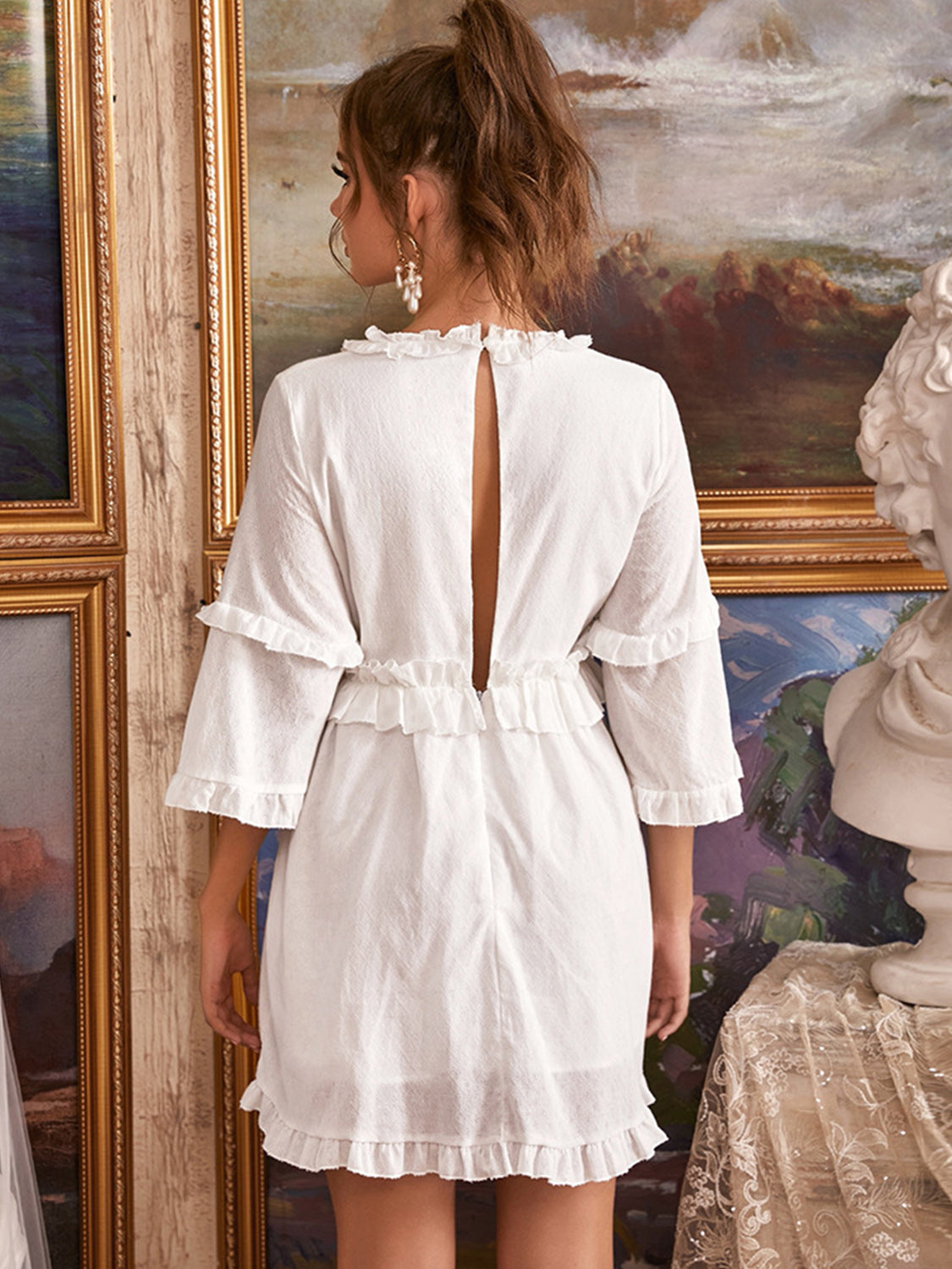 Ruffled Mini Dress