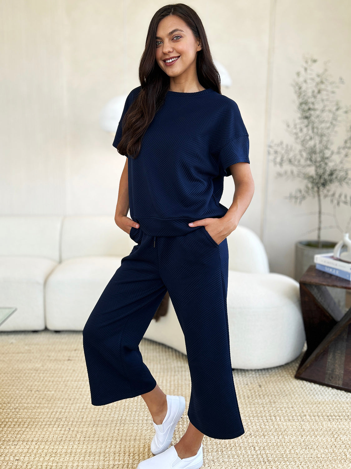 Short Sleeve Top and Pants Set