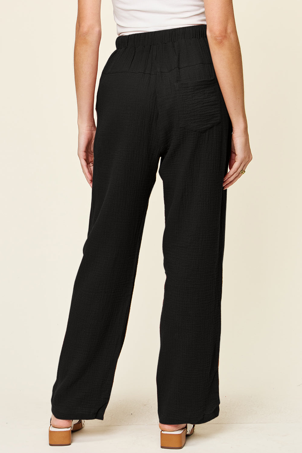 Drawstring Straight Pants