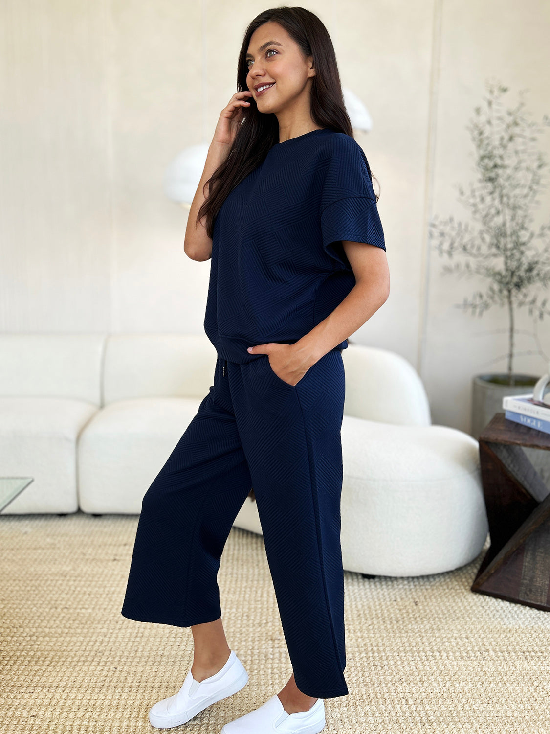 Short Sleeve Top and Pants Set