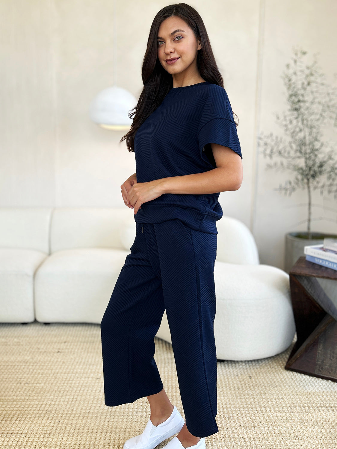 Short Sleeve Top and Pants Set